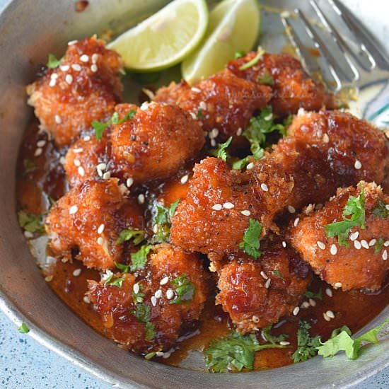 Baked Honey Sriracha Cauliflower