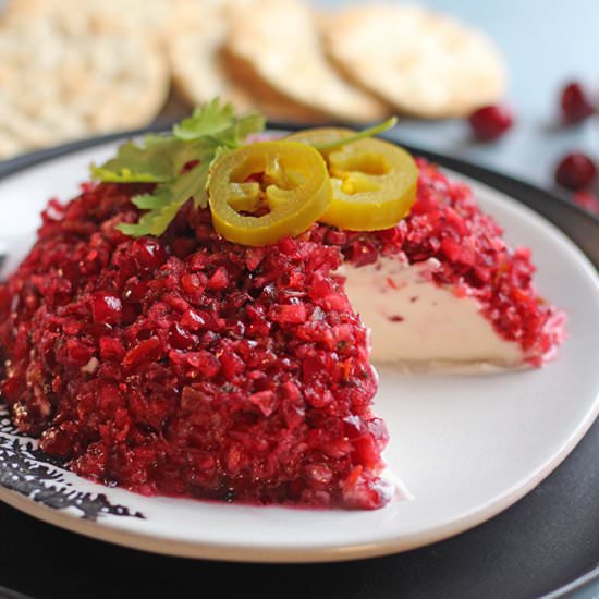 Cranberry salsa with cream cheese