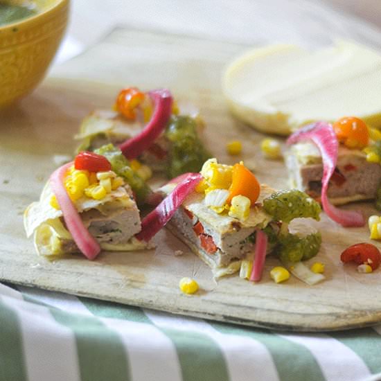 Mexican Turkey Burger Quesadillas