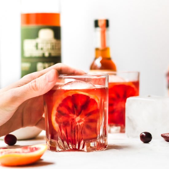 Cranberry orange old fashioned