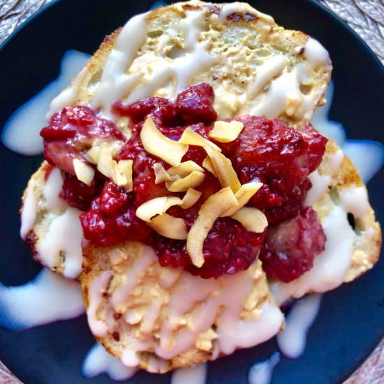 Vegan PB French Toast Fruit Compote