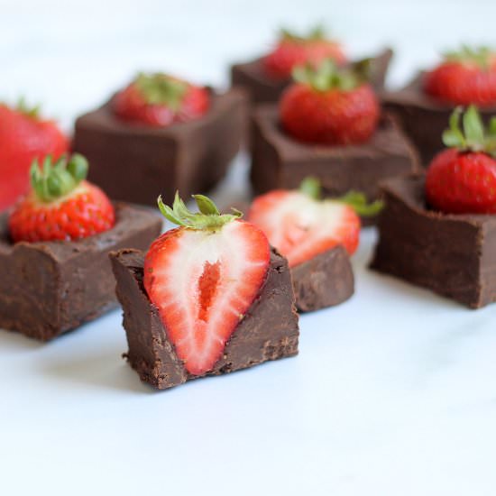 chocolate covered strawberry fudge