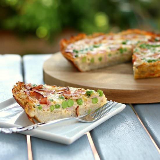 Easy Hash Brown Crusted Quiche