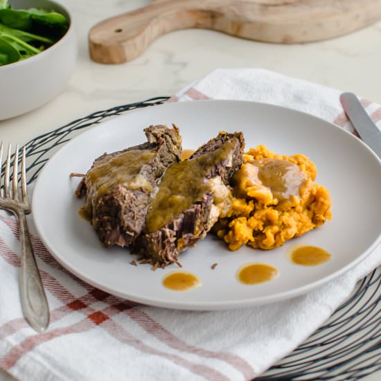 Slow Cooker Beef and Sweet Potatoes