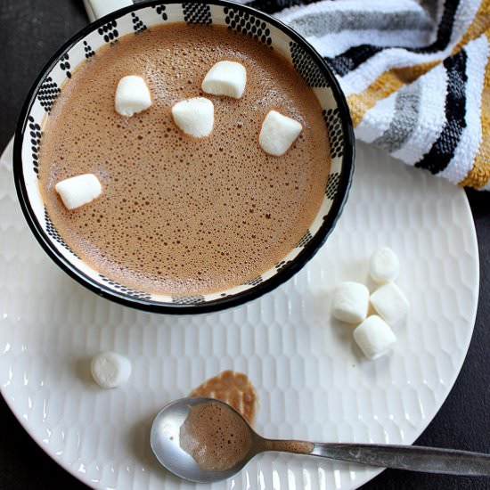Winter spiced hot chocolate