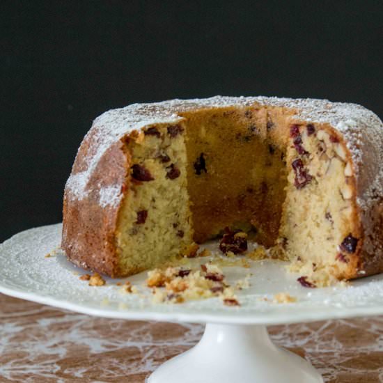 Cranberry Almond Semolina Cake