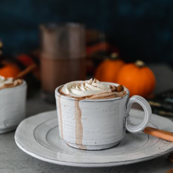 Boozy Pumpkin Pie Hot Chocolate