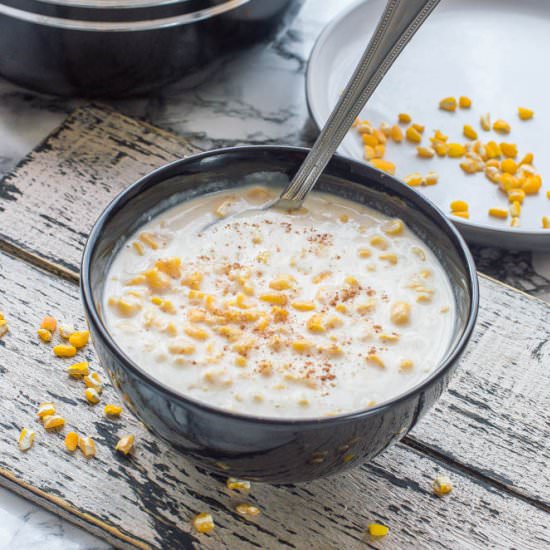 Hominy corn porridge
