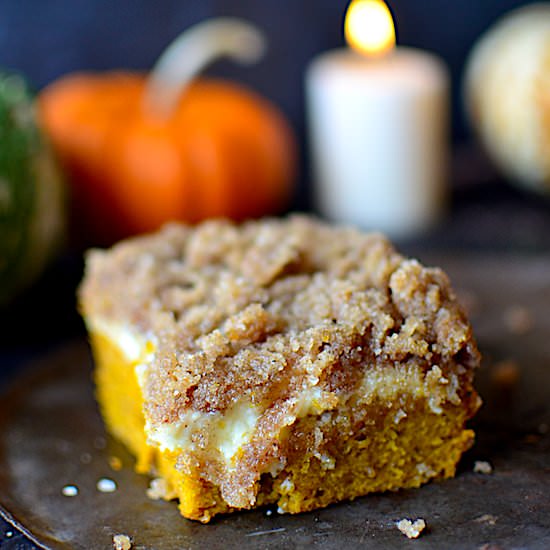 Pumpkin Cream Cheese Crumb Cake