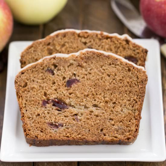 Glazed Cranberry Apple Bread