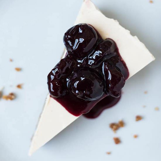 No Bake Cherry Vegan Cheesecake