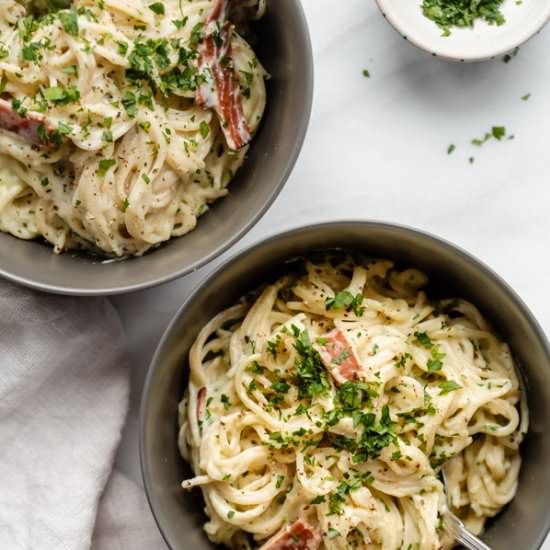 Healthy Spaghetti Carbonara