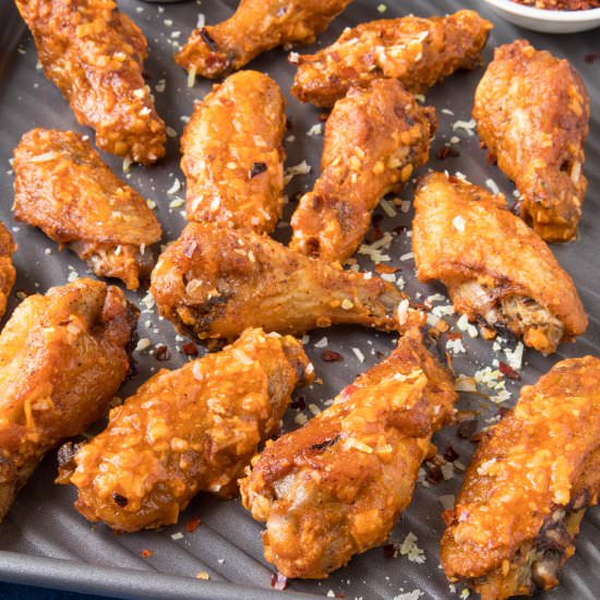 Baked Garlic-Parmesan Chicken Wings