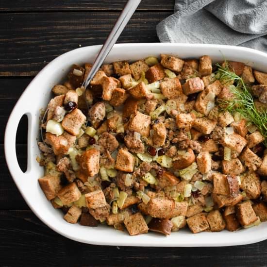 Sausage Fennel & Cranberry Stuffing