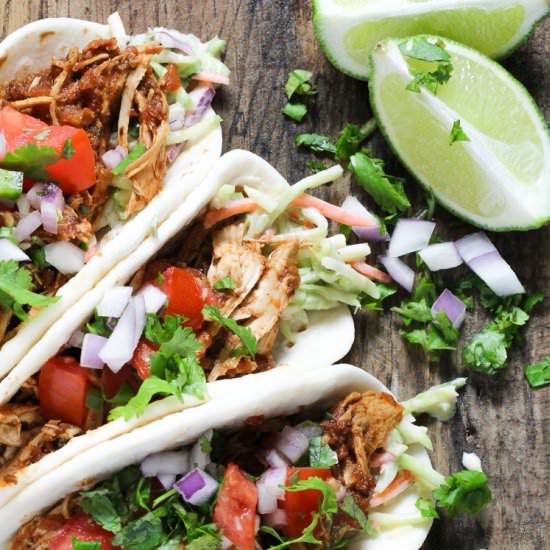 Healthy Slow Coooker Chicken Tacos