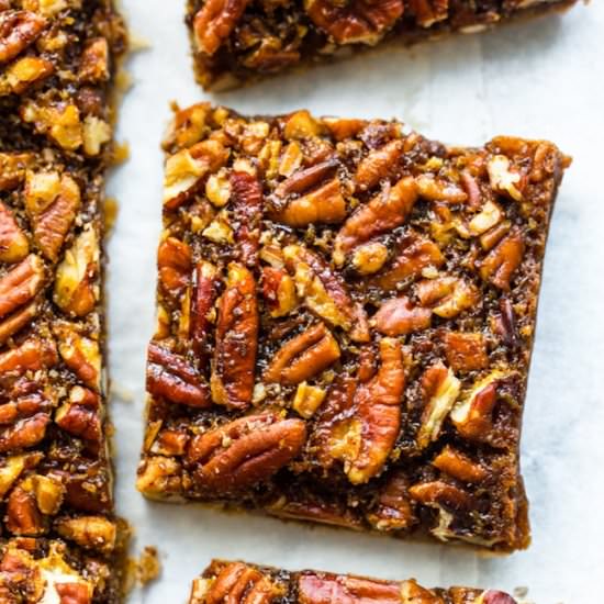 Paleo Vegan Pecan Pie Bars
