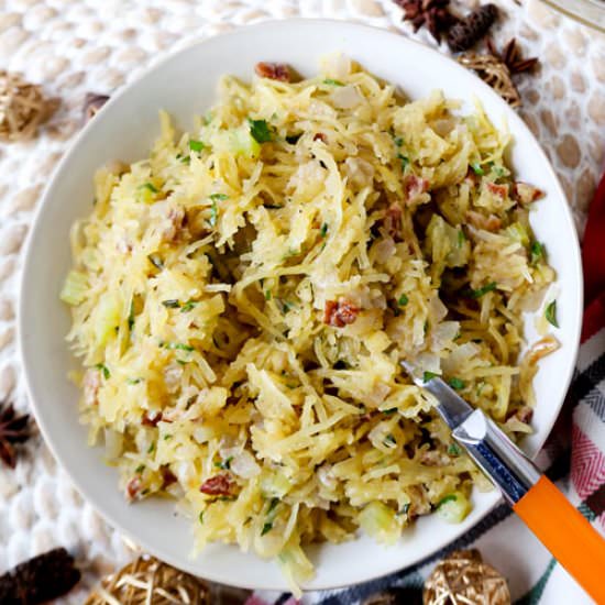 Stuffing Flavored Spaghetti Squash
