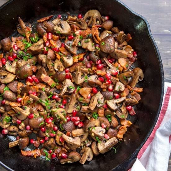 Roasted Mushrooms with Bacon