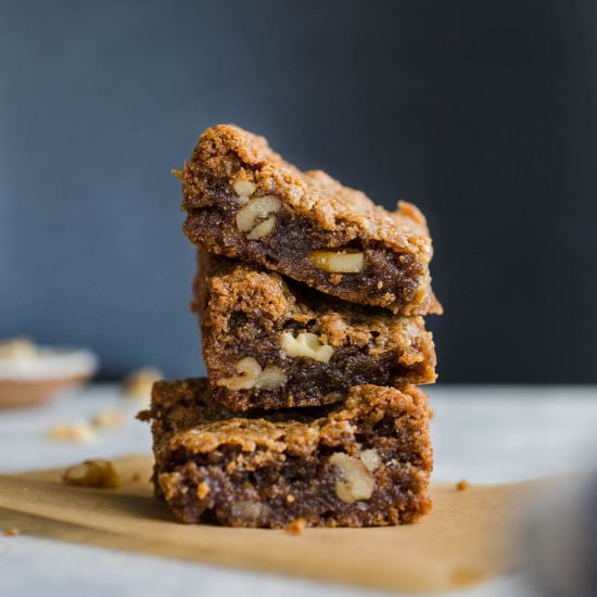 Gluten-Free Maple Walnut Blondies