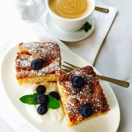 Peach and  almond gluten free cake