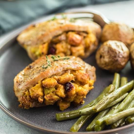 Oven Baked Stuffed Pork Chops