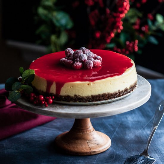 Cranberry Orange Cheesecake