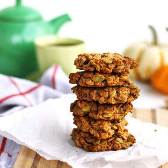 Pumpkin spice breakfast cookies