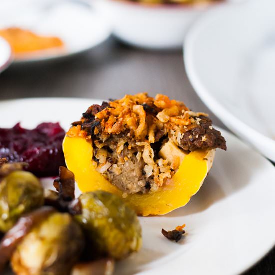 Stuffed Vegan Delicata Squash