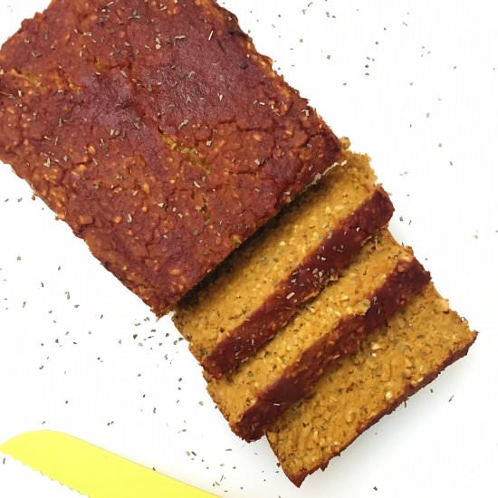 Meatless Meatloaf with Smoky Glaze