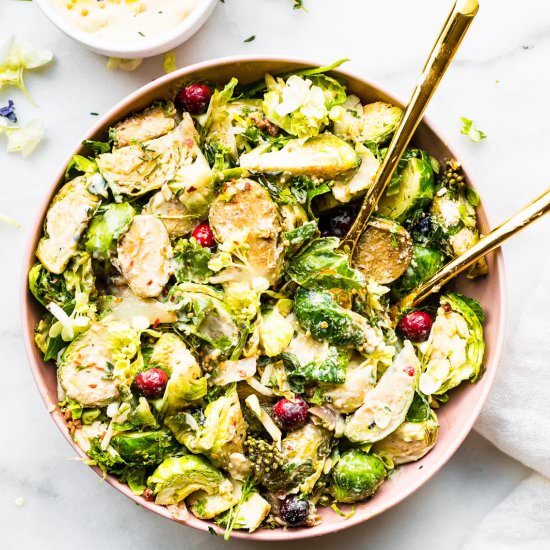 Mustard Brussels Sprouts Salad