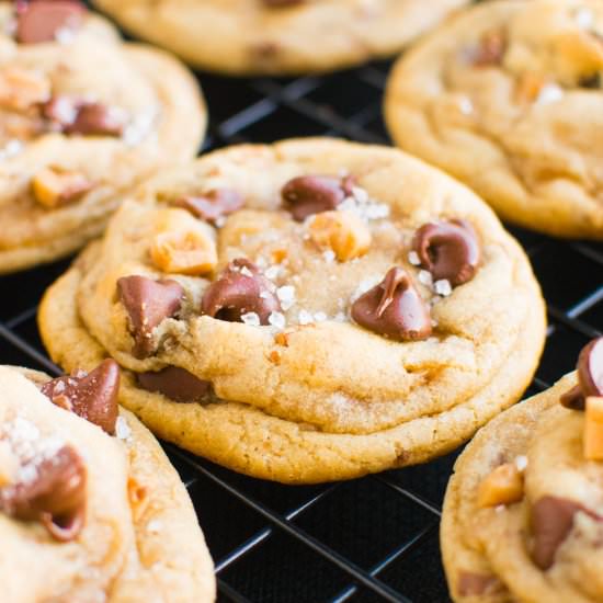 Brown Butter Maple Toffee Cookies