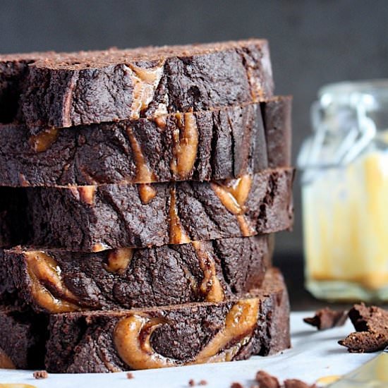 PB Choc Fudge Banana Bread