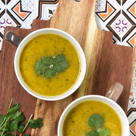 Carrot and coriander soup