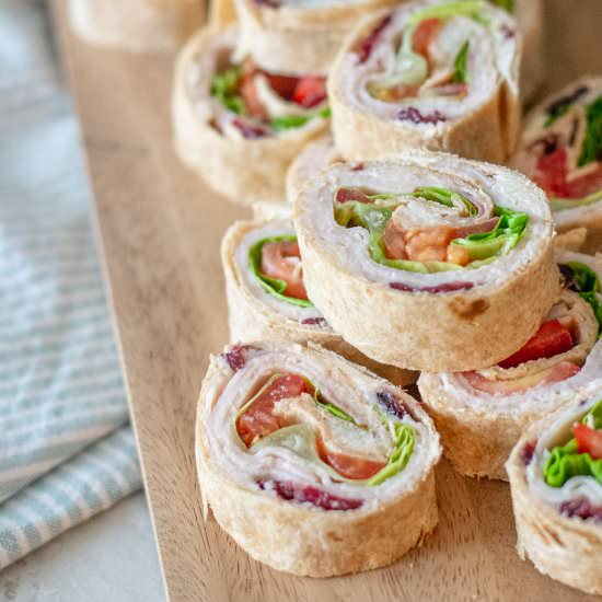 Cranberry Turkey Pinwheels