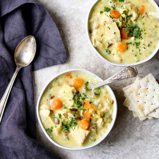 Instant Pot Chicken & Rice Soup