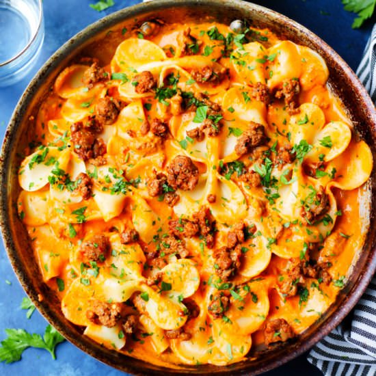 Pasta Alla Vodka w/ Spicy Sausage