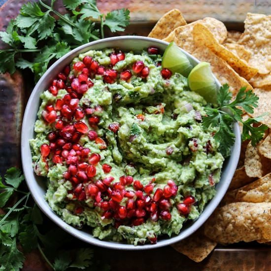 Holiday Pomegranate Guacamole