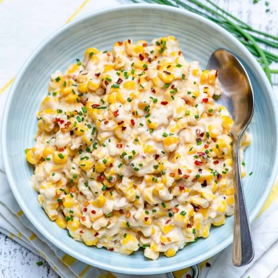 One Pot Cheesy Creamed Corn
