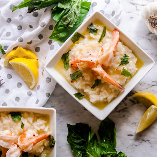 shrimp scampi risotto