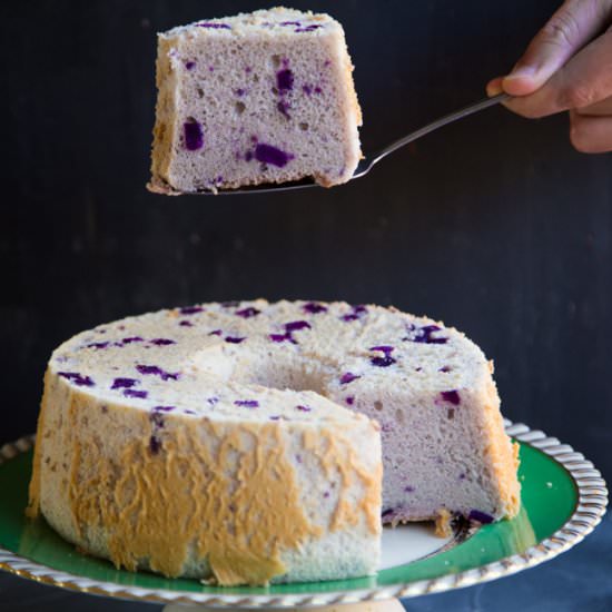 Purple sweet potato chiffon cake