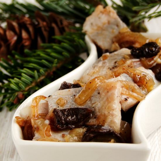 Herrings with mushrooms