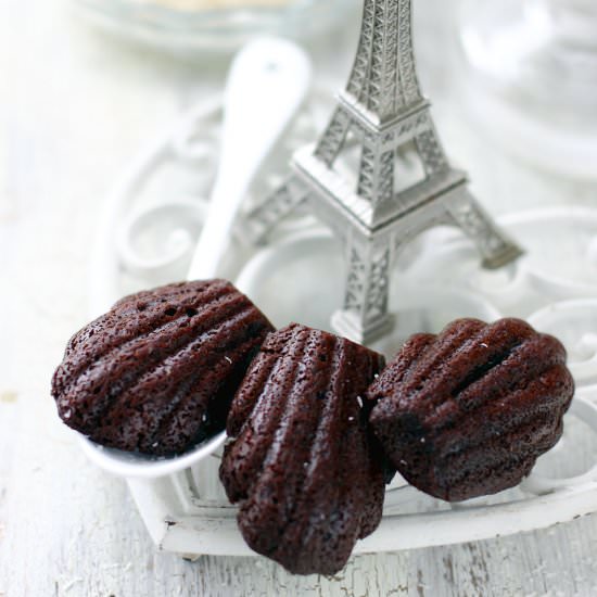 Vegan cocoa coconut madeleines