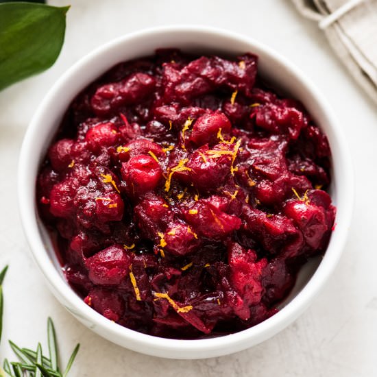 Easy Honey Cranberry Sauce