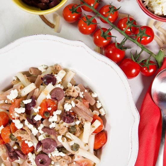 Mediterranean Tuna Pasta Toss