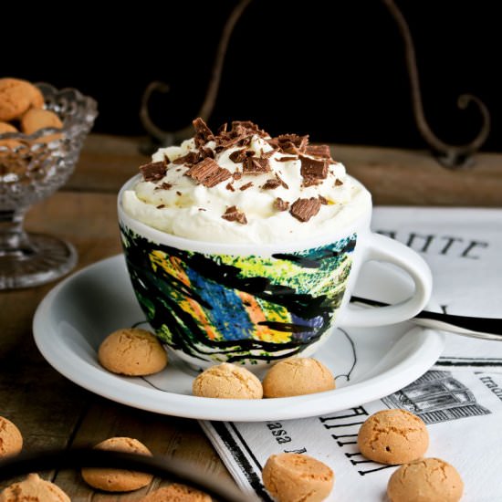 Cup of cappuccino ice cream
