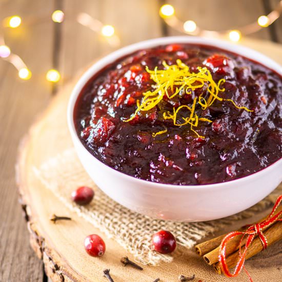 Spiced-Brandied Cranberry Sauce
