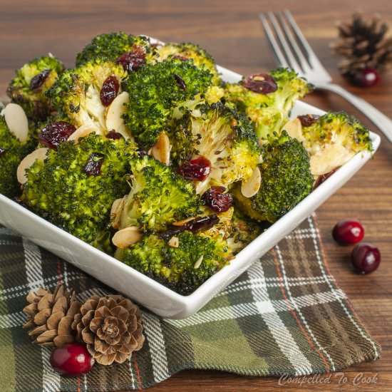 Cranberry Almond Roasted Broccoli