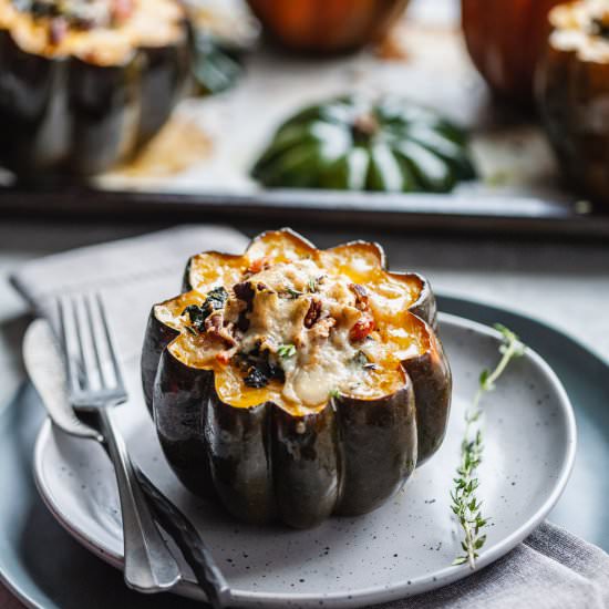 Stuffed Acorn Squash With Bacon