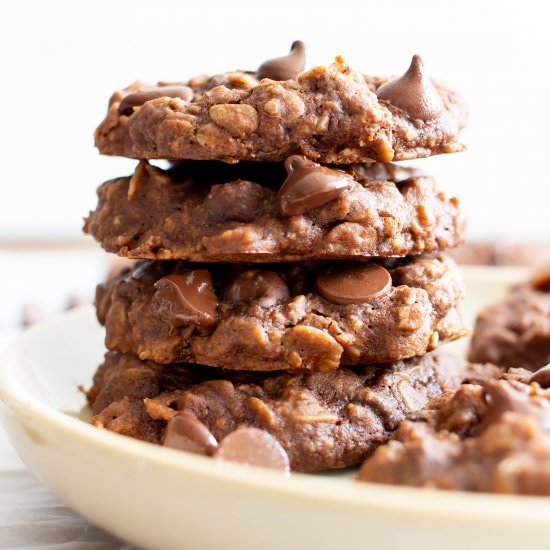 Double Choco Chewy Oatmeal Cookies