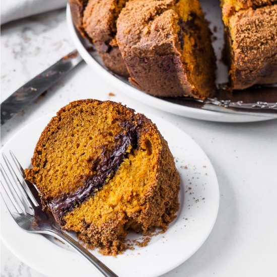 Pumpkin Chocolate Swirl Bundt Cake